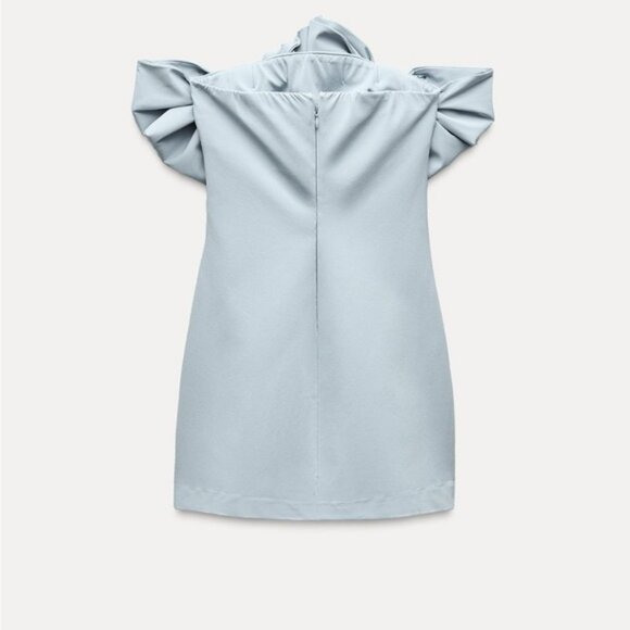 ZARA STRAPLESS BOW DRESS - Picture 6 of 7